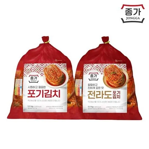 종가 중부식 포기김치 11kg (5.5kg X 2 가격비교 알아보기